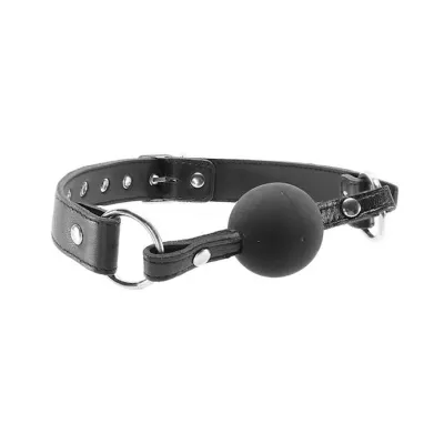 Rouge Leather And Rubber Ball Gag