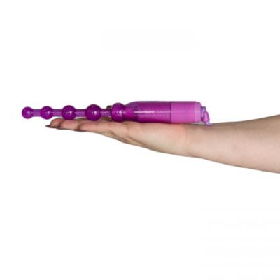 Bondara Purple Glitter Vibrating Anal Beads