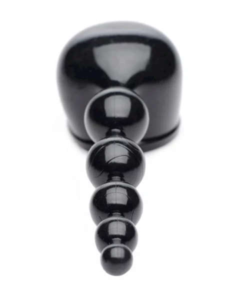Thunder Beads Anal Wand Attachment - Black - 8 Inch