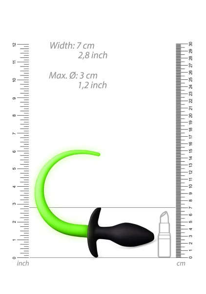 Ouch! Glow In The Dark Puppy Tail Plug