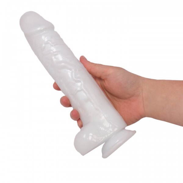 Snow Balls White Suction Dildo – 9.5 Inch — image 4 of 4
