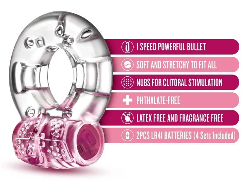 Play With Me - Arouser Vibrating C-ring - Pink