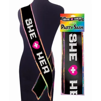She Plus Her Sash