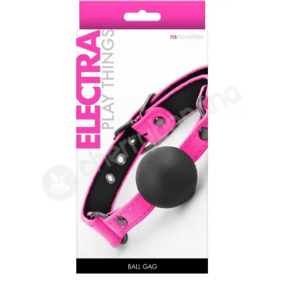 Electra Play Things Adjustable Neon Pink Ball Gag