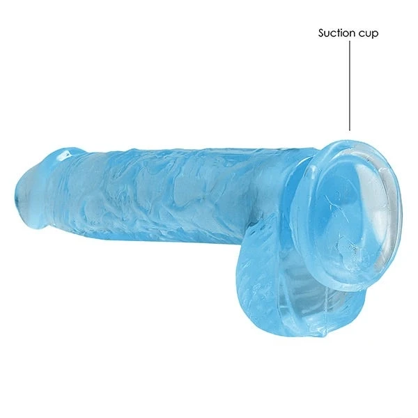 RealRock 6-inch Crystal Clear Dildo with Balls