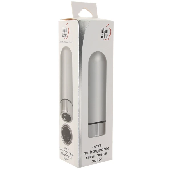 Adam & Eve Eve's Rechargeable Silver Metal Bullet