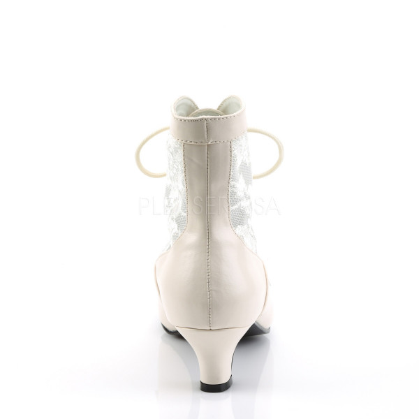 DAME-05 - Ivory Pu-Lace Victorian / Pioneer, Lace Ankle Boot, 2" — image 4 of 4