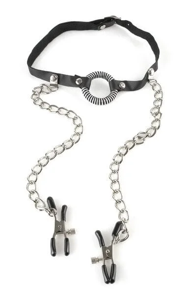 Fetish Fantasy Limited Edition O Ring Ball Gag & Nipple Clamps — image 3 of 3