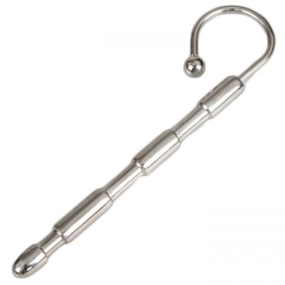 Torment Stainless Steel Hooked Ridge Penis Plug 12 5cm