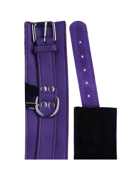 Bound X Textured Leather Wrist Cuff With Fur Lining