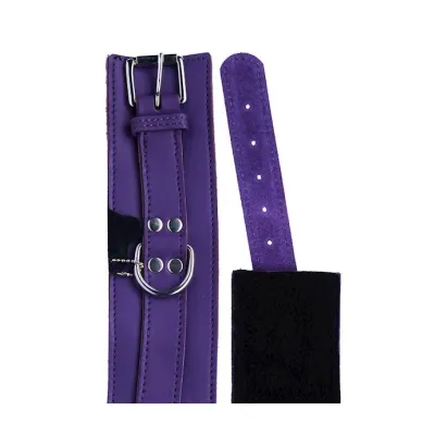 Bound X Textured Leather Wrist Cuff With Fur Lining