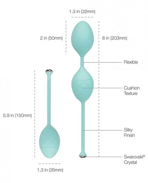 Pillow Talk Frisky Pleasure Balls Kegel Exercisers — image 7 of 10