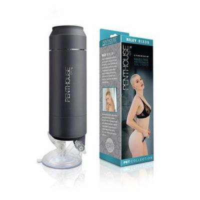 Penthouse Pet CyberSkin Hands Free Adjustable Dual Stroker Riley Nixon