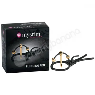 Mystim Plunging Pete E Stim Penis Strap Urethral Sound