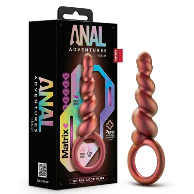Anal Adventures Matrix Spiral Loop Plug Copper