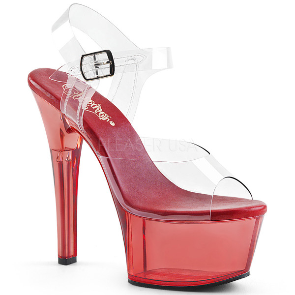 6 inches Heel, 2 1/4 inches Tinted PF Ankle Strap Sandal