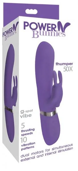 Power Bunnies Thumper 50X Violet Purple Rabbit Vibrator — image 6 of 6