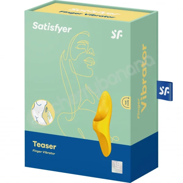 Satisfyer Teaser Yellow Silicone USB Rechargeable Finger Vibrator