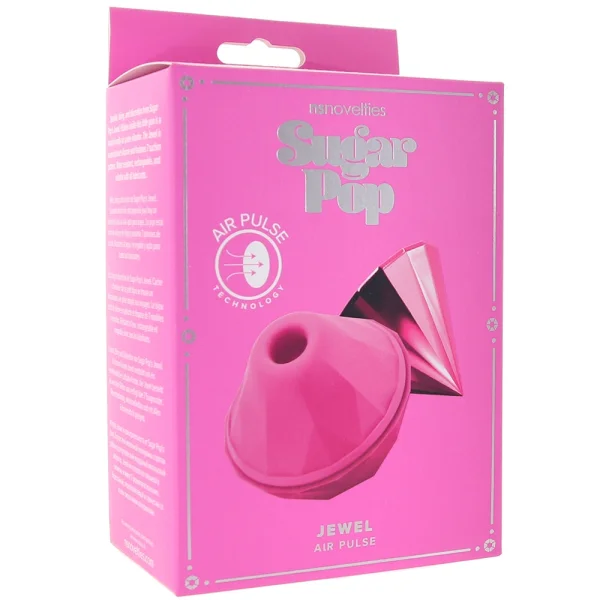 Sugar Pop Jewel Rechargeable Silicone Pressure Wave Clitoral Stimulator - Pink