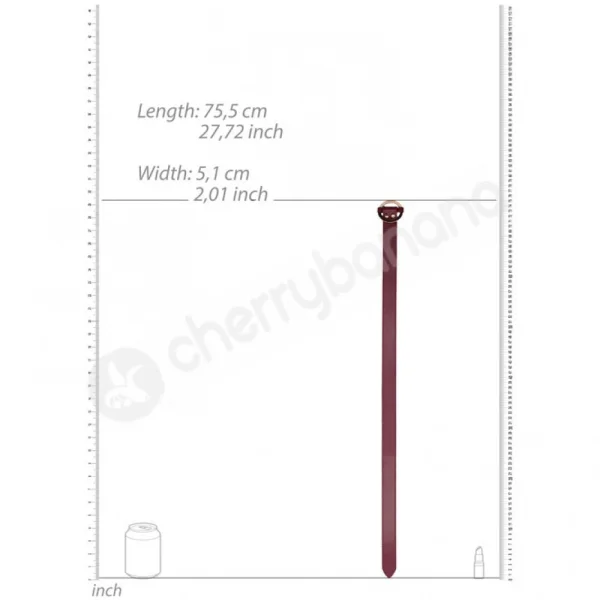 Ouch Halo Red Thigh Cuffs With Gold Metal Connectors