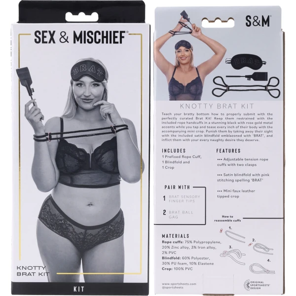 Sex & Mischief Knotty Brat BDSM Kit By Sportsheets