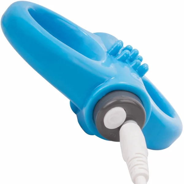 Charged Yoga Rechargeable Vibrating Cock Ring By Screaming O - Blue