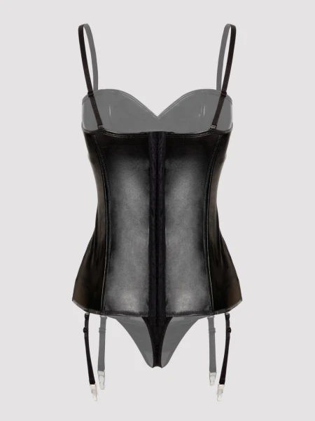 Lovehoney Fierce Leather-Look Basque Set