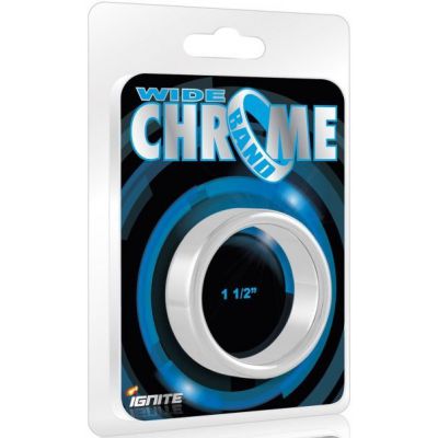 Wide Band Chrome Cock Ring 38mm
