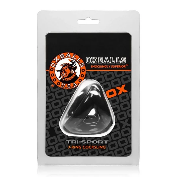 Oxballs Atomic Jock Tri-Sport 3 Ring Sling Cockring Black — image 8 of 10