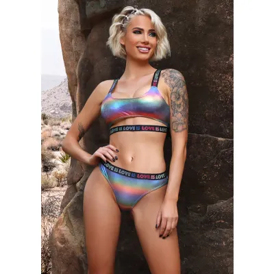 Love is Love Crop Top and Panty
