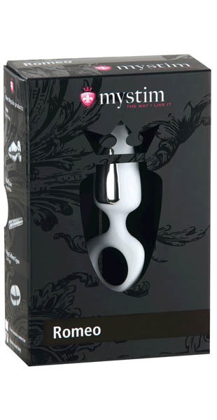 Mystim Romeo White Anal/Vaginal Probe with E-Stim
