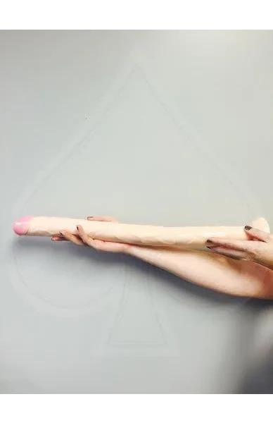 Raging Cockstars Long Dong Leo 18 Inch Dildo Beige
