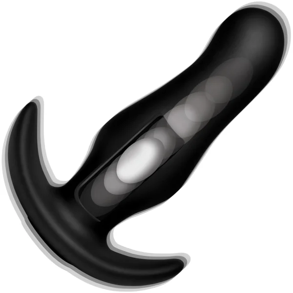 Thump It 7X Curved Silicone Rechargeable Thumping Anal Plug With Remote Control