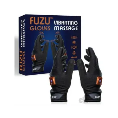 Fuzu Rechargeable Vibrating Massage Gloves Left Right Hand Black