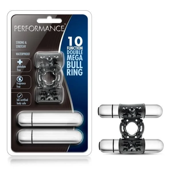 Performance 10 Function Double Mega Bull Ring Black — image 6 of 8