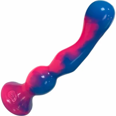 Inanna Neon Silicone Suction Cup Dildo By SelfDelve Blue Pink