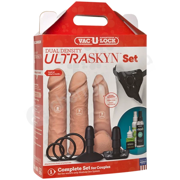 Vac-u-lock Dual Density Ultraskyn Strap-on Set