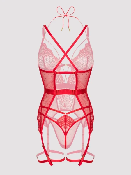 Lovehoney Midnight Dream Red Bustier Set