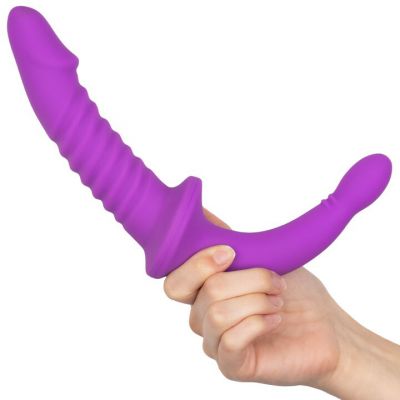 Bondara Unicorn Purple Silicone Double Strapless Strap On