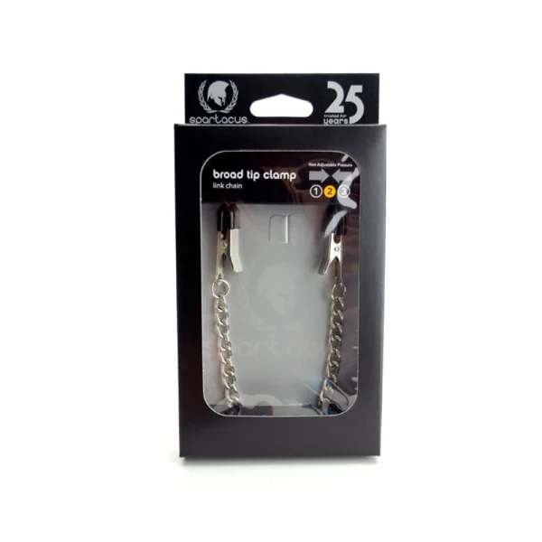 Spartacus Endurance Nipple Clamps With Curbed Chain Rubber Tipped — image 6 of 9