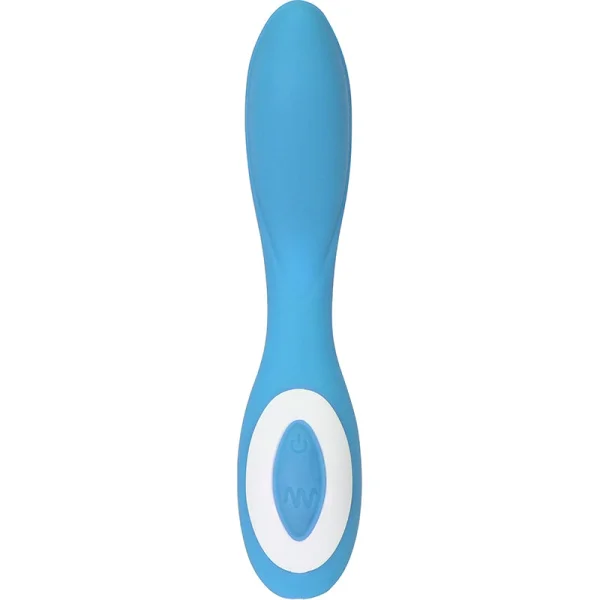 Wonderlust Serenity Rechargeable Silicone G-Spot Vibrator - Blue