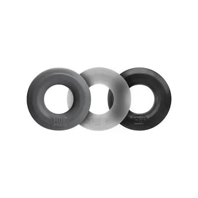 Huj3 C ring 3 pack Black silver