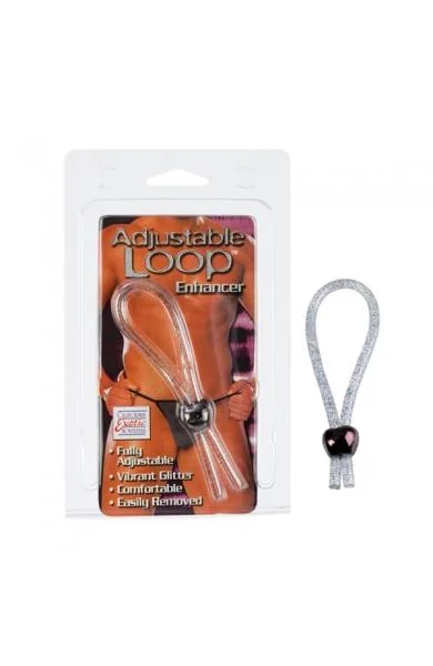 Adjustable Loop Cock Ring - Clear