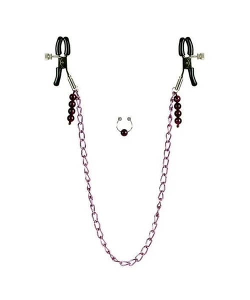 Purple Chain Nipple Clamps