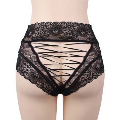 Bondara Flirt Lace High Waist Strappy Panty