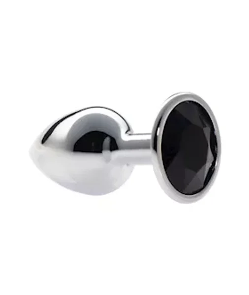 Kink Range Alloy Gem Butt Plug - 2.8 Inch - Black - Small — image 3 of 4