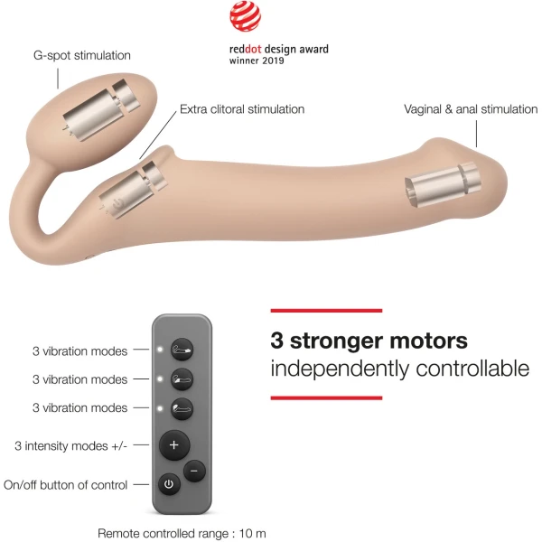 Strap-on-me Vibrating Strap On Large