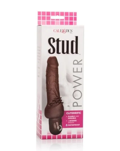 Power Stud Cliterrific - Brown - 7.5 Inch