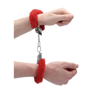 Beginner s Handcuffs Furry Red Bdsm Handcuffs