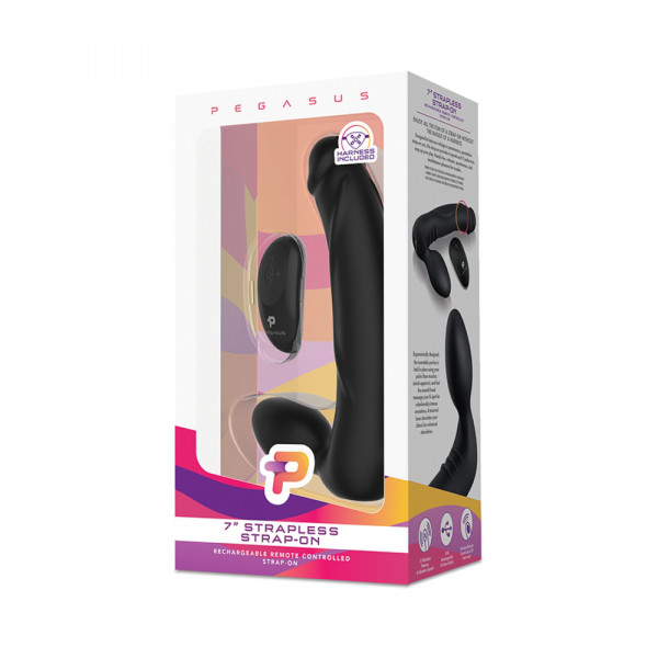 Pegasus 7" Strapless Strap-on - Black